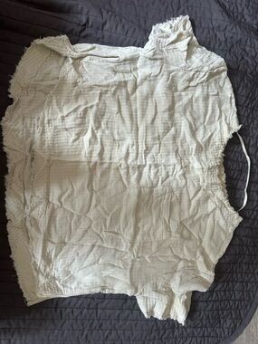 We The Free Lightweight Cream Boxy Pullover Top